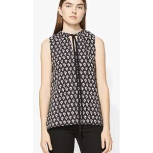 PROENZA SCHOULER Black/Ecru SLEEVELESS TOP Sz 0 NWT